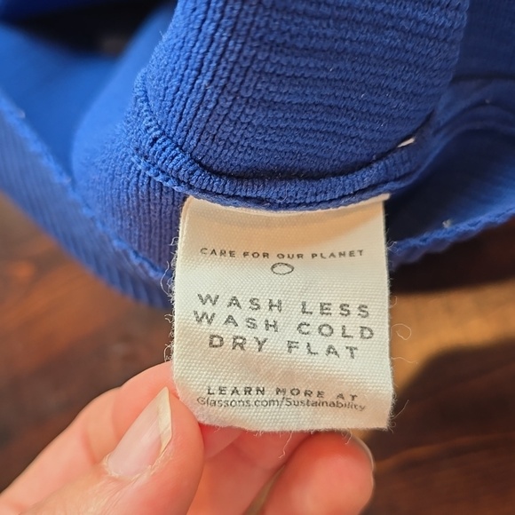 Glassons Blue Ribbed Crop Tank Top - Picture 3 of 4